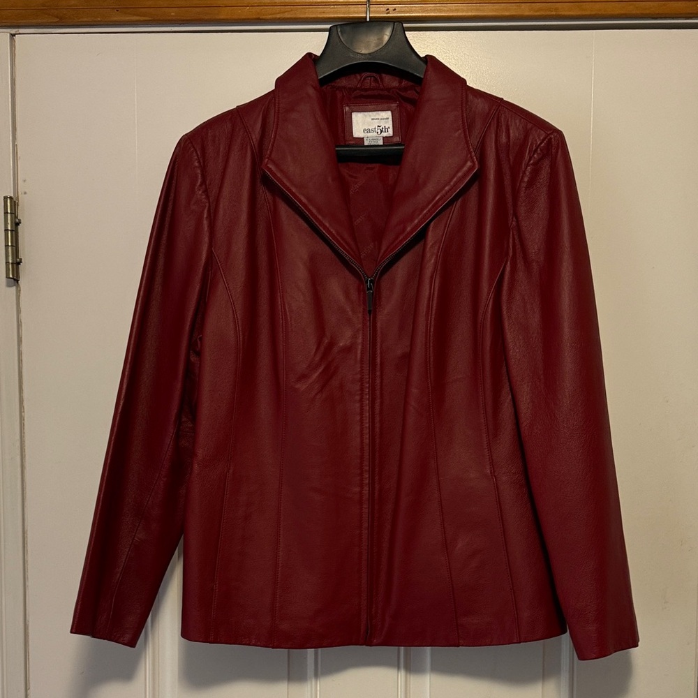 East 5th red Leather Jacket